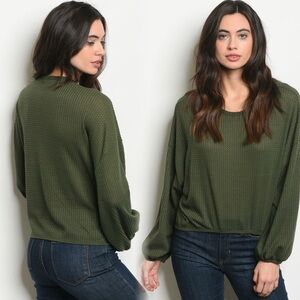 Olive Green Women's Top